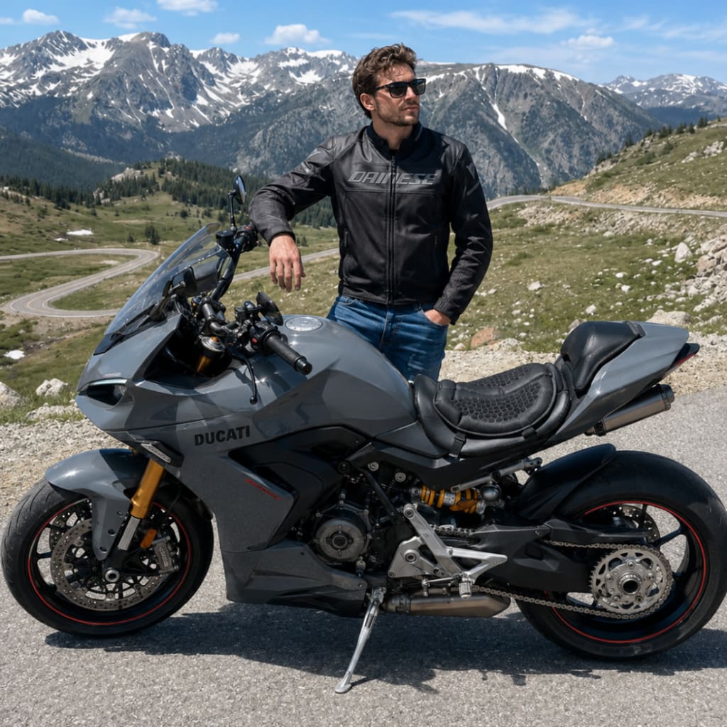 HexFlow Motorcycle Seat Cushion