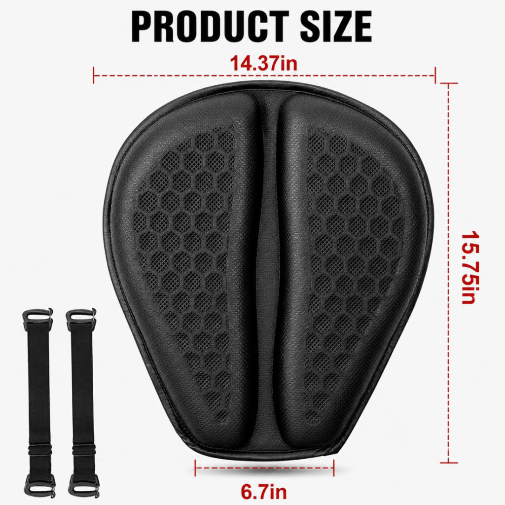 HexFlow Motorcycle Seat Cushion