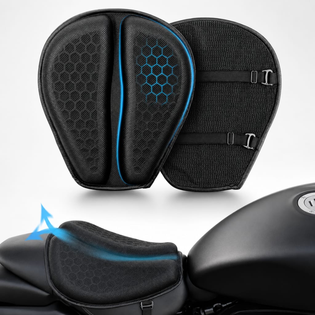 HexFlow Motorcycle Seat Cushion